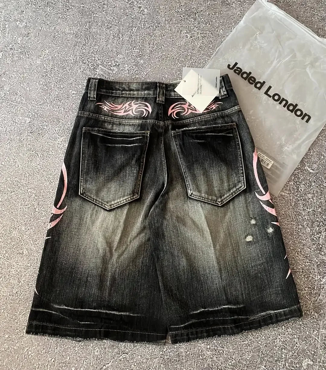 Harajuku Y2K Denim Shorts Tassels n Vintage Shorts Men Women Street Hip Hop Fashion Punk High Waist Wide Leg Pants 251223