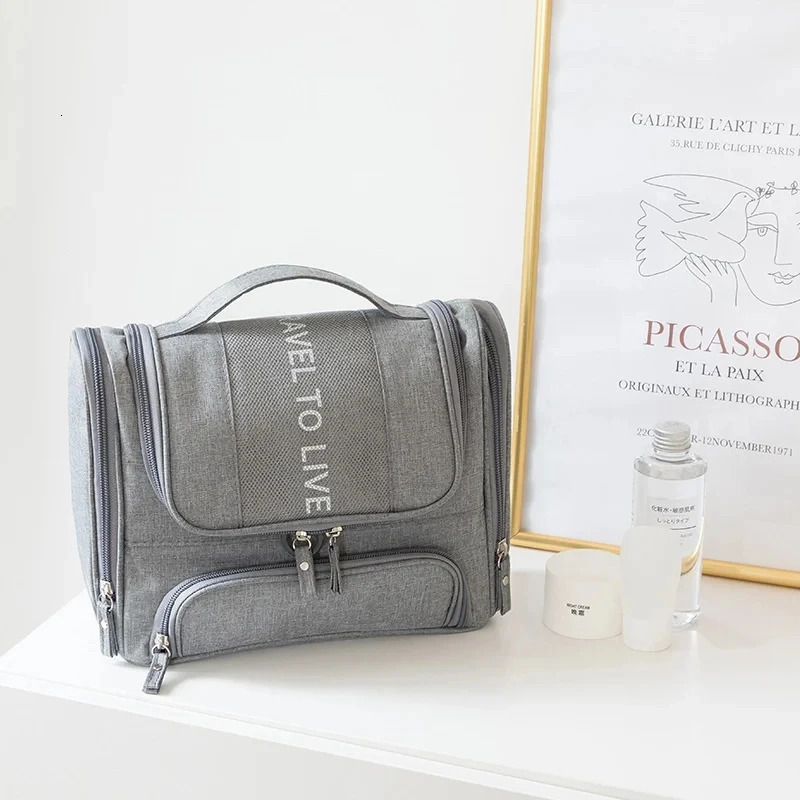 Waterproof Men Hanging Cosmetic Bag Travel Organizer Makeup Bag for Women Necessaries Make Up Case Wet Dry Wash Toiletry Bag251222