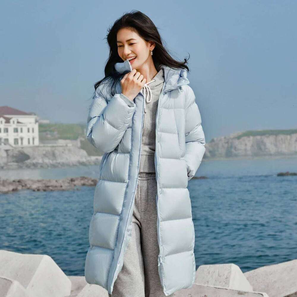 Semir Long Women Waterproof Hooded Winter New Loose Girls' Jacket Multi-Color Thicken Windbrake Down Coat