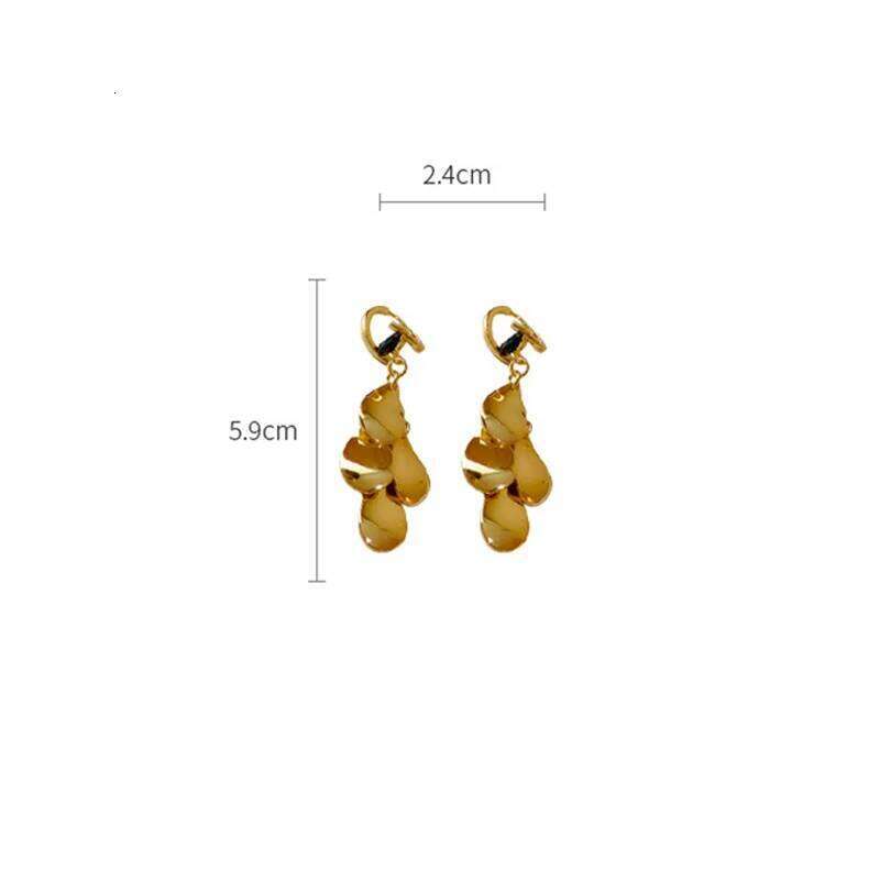 ZAKOL Fashion Water Drop Metal Plate Tassel Earrings For Women INS Style Long Dangle Earring Party Jewelry