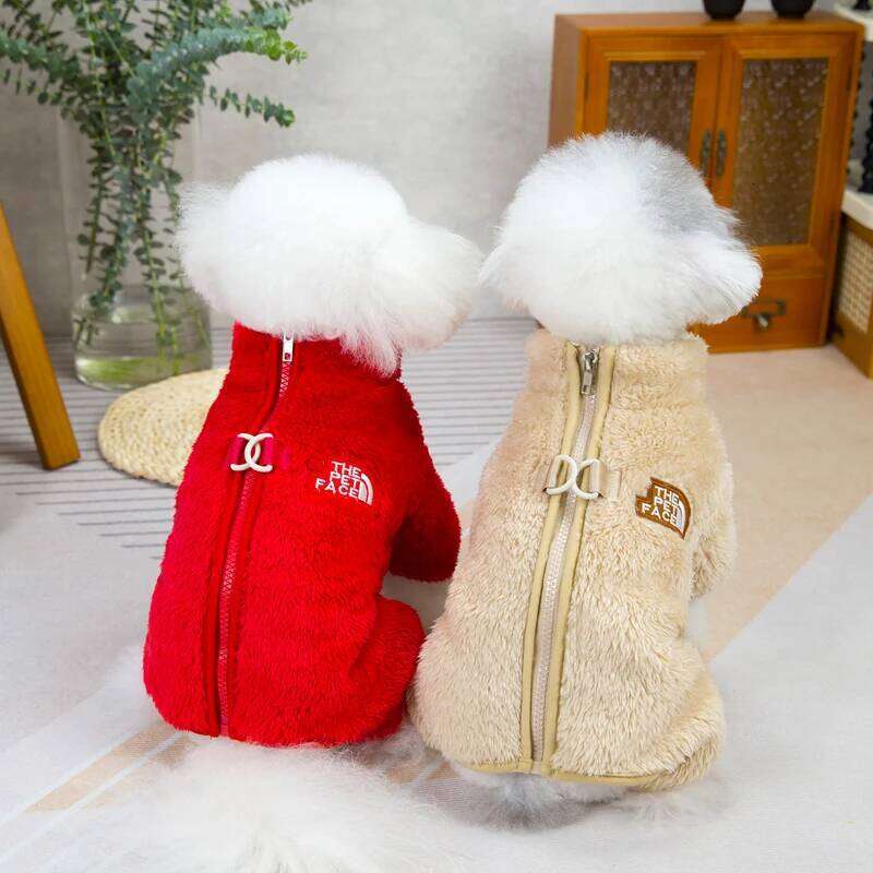 NEW Winter Jumpsuit Coat with Zipper Warm Pet Jacket Overalls for Small Dogs Cats Chihuahua Clothes Maltese Bulldog Onesies