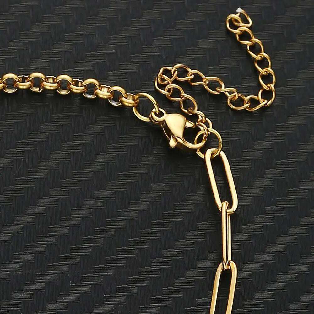 Asymmetry Stainless Steel Link Chain A-Z Initial Letter for Women Alphabet Charm Name Bracelet Jewelry 25H1229