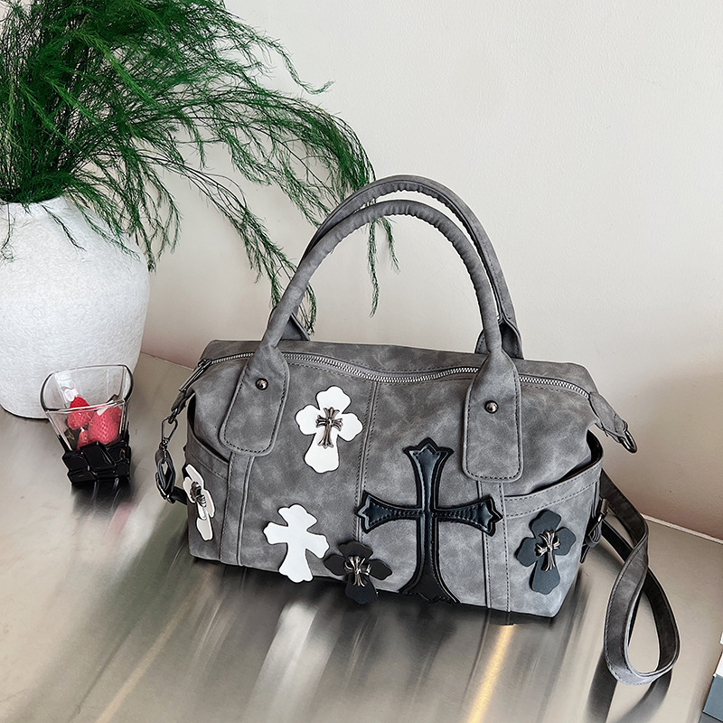 designer bag Black and White Patchwork Handbag Travel Crossbody Large Capacity Shoulder Simple Commuter Bag - view 3
