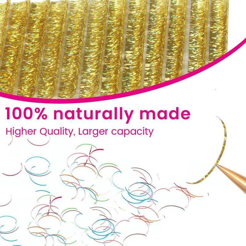 Best Selling Colorful Tinsel Lashes Collection Private Matte Handmade Metallic Lashes Natural Long Soft Eyelash Extensions