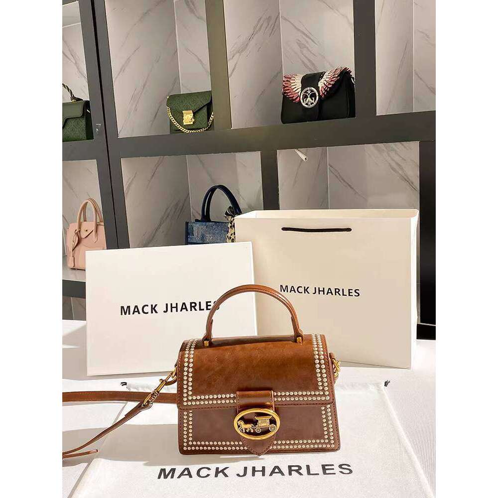 MACK JHARLES Retro Commuter Small Square for Women 2025 Autumn New Handbag High-end Box Bag