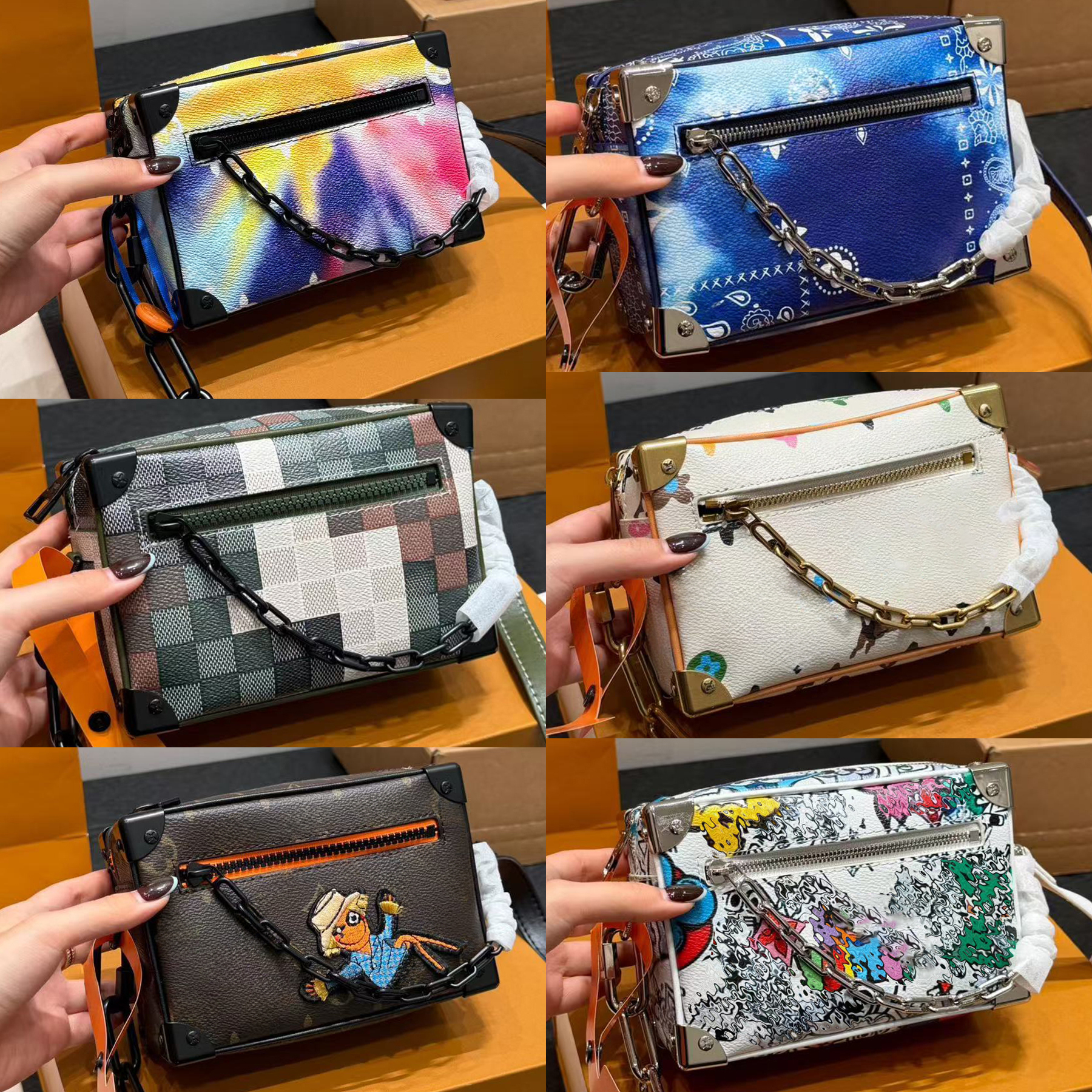 M83172 Steamer Designer Bag Mens TRUNK Shoulder Bag Mini Steamer Crossbody Bag Handbag M22637 M82900 M82772 M82774 Nano Steamer Bag luxury designer bag