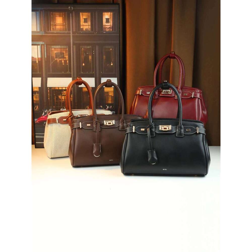 Foreign Style High End Soft Leather Platinum Fashionable Commuter Women S Portable Shoulder Tote Bag LEMON KOKO