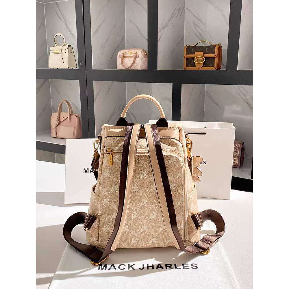 MACK JHARLES High-end Printed Large Capacity 2025 New Retro Travel Commuter Backpack