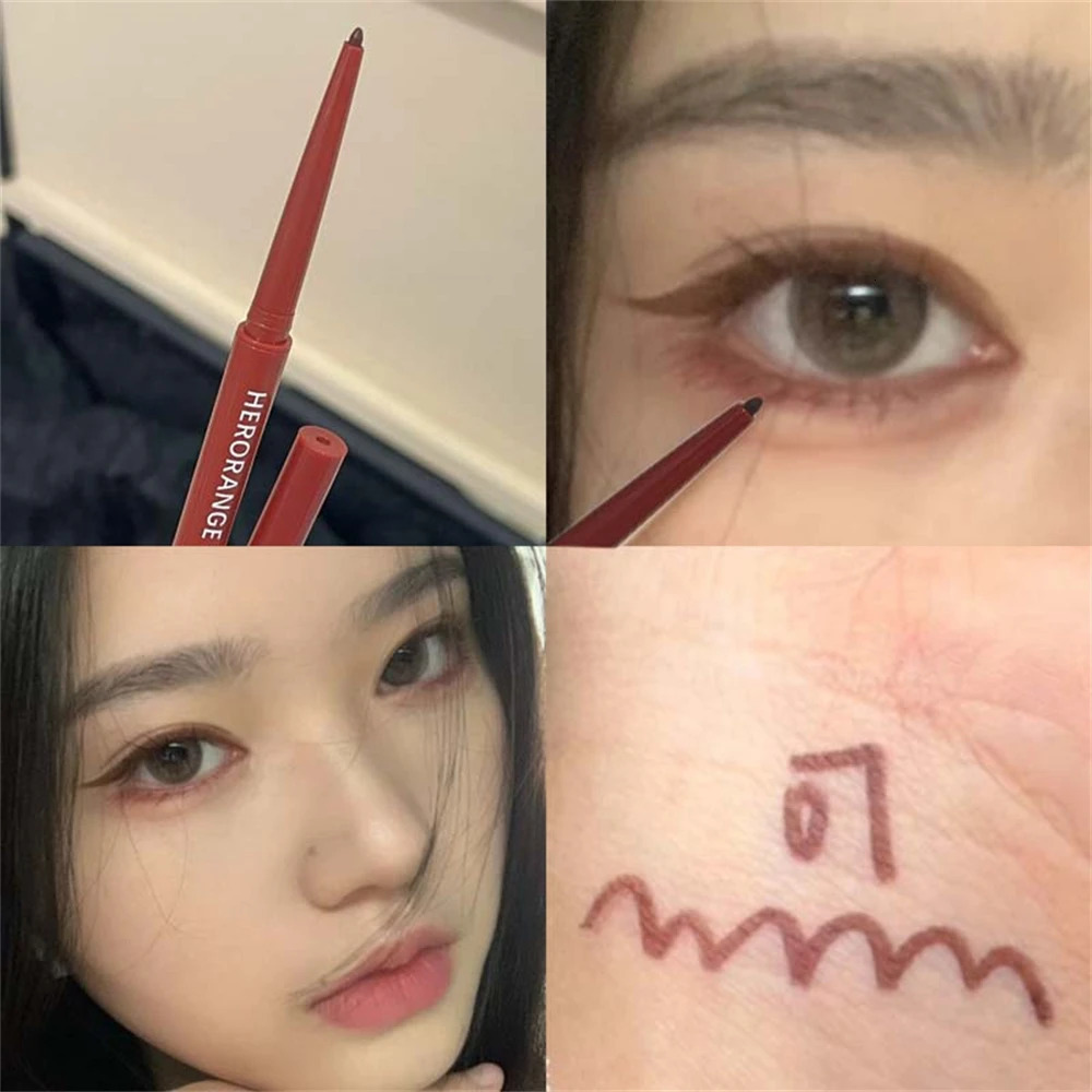 12 Colors Eyeliner Pencil Waterproof Longlasting Orange Black Brown Easy Wearing Eyeshadow Contour Stick Lying silkworm Makeup 251213