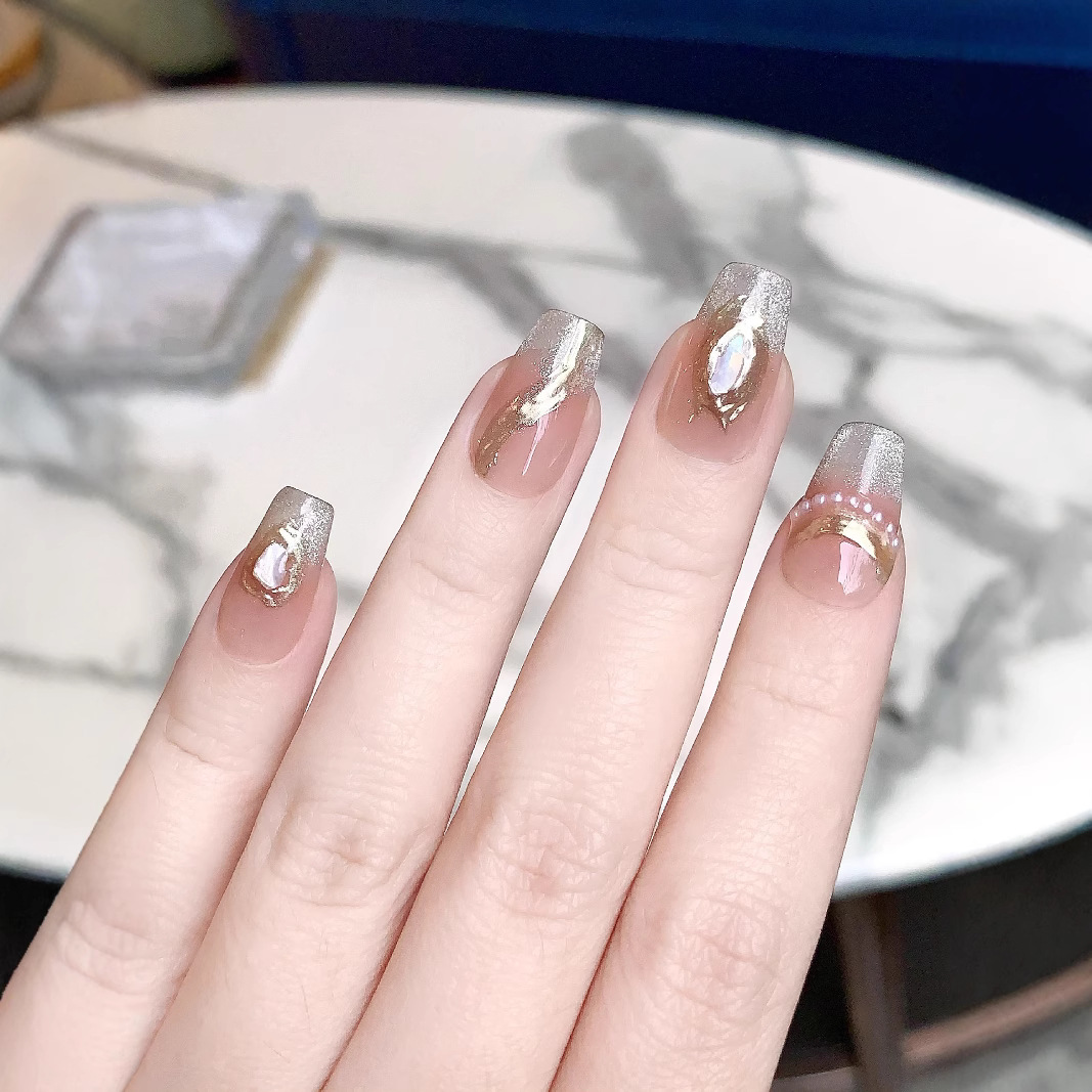 ecofriendly handsewn lighttherapy acrylic nail strips oceaniainspired eyes detachable finish