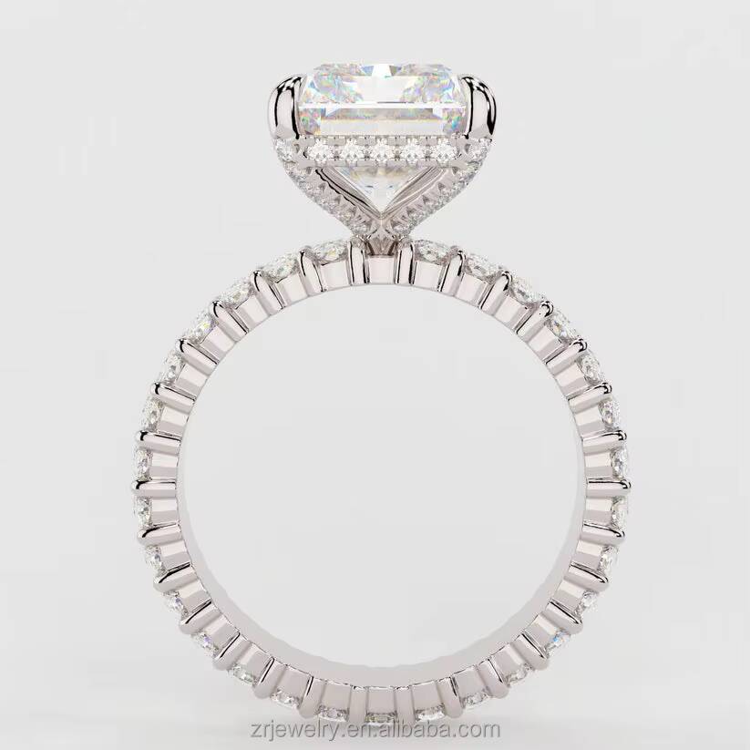 Lab-Grown Diamond Pure Gold 14K 18K D Color Lab Grown Diamond Engagement Ring 1CT VVS IGI Womens Synthetic Rings