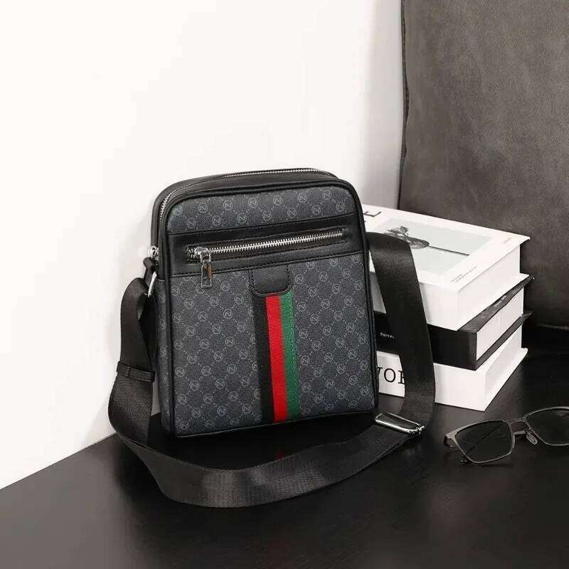 Luxury Design Men S Bags Fashion Plaid Letter Printed Crossbody Men Square Shoulder Male Sling Messenger Bag JINXIANGGUO