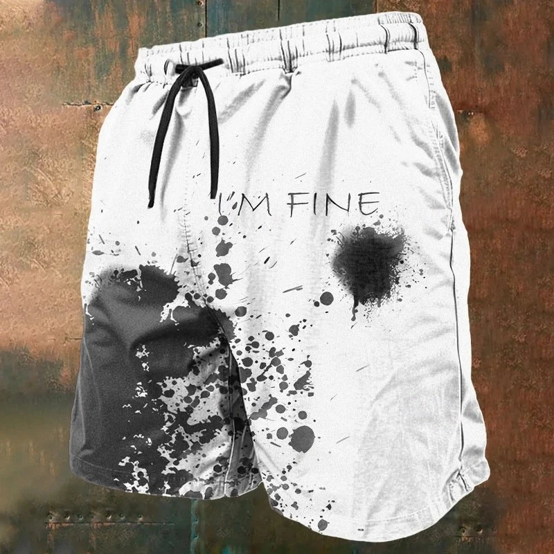 Im Fine Blood Stains 3D Print Beach Shorts Men Women Horror Graphic Quick Dry Board Short Summer Personality Streetwear Y2k 251223