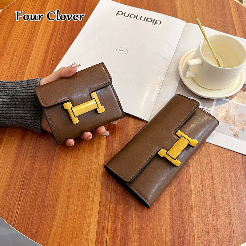 Lady's long wallet, classic retro multi-card slot wallet, multifunctional short luxury wallet, large capacity multi-card slot cardholder purse, m