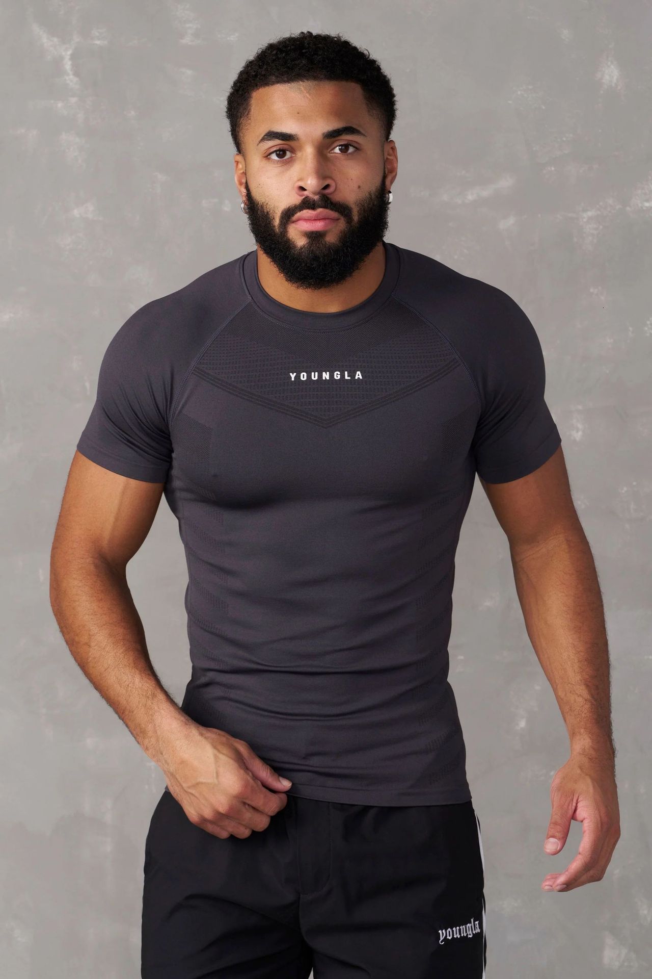 Mens T-Shirt Sports Fitness Quick-Dry Breathable Stretch Fitness Shirt Jogger Outdoor Running Basketball Shirt 250825