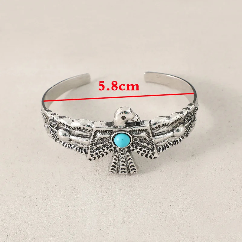 Birds Turquoise Bracelet Bangle Cuff Gemstone Jewelry for Women Native America Western Cuff Bracelet 251219