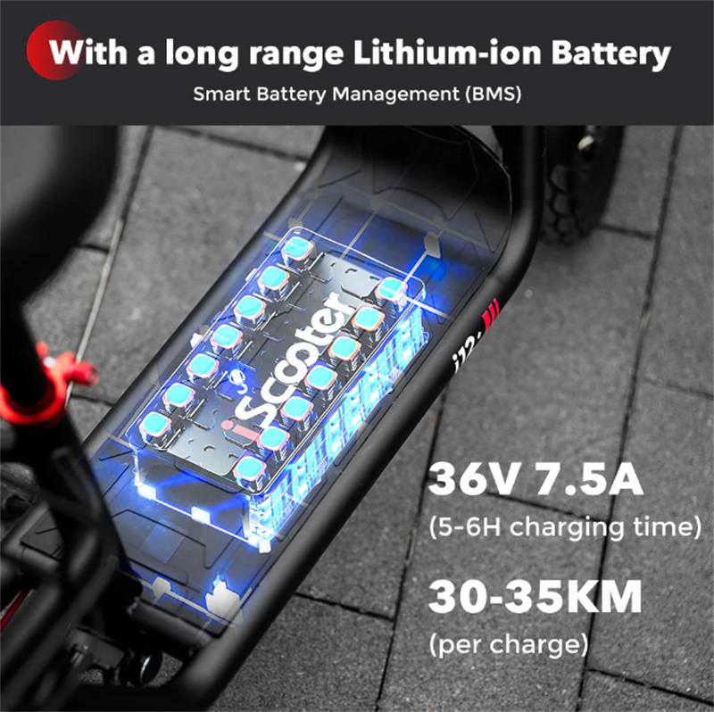 EU Warehouse iScooter i12 500W Electric Scooter 15.6 MPH Max Range 21 Miles Peak 500W Motor 36V 7.5 AH Electric Scooter With Seat & Carry Basket