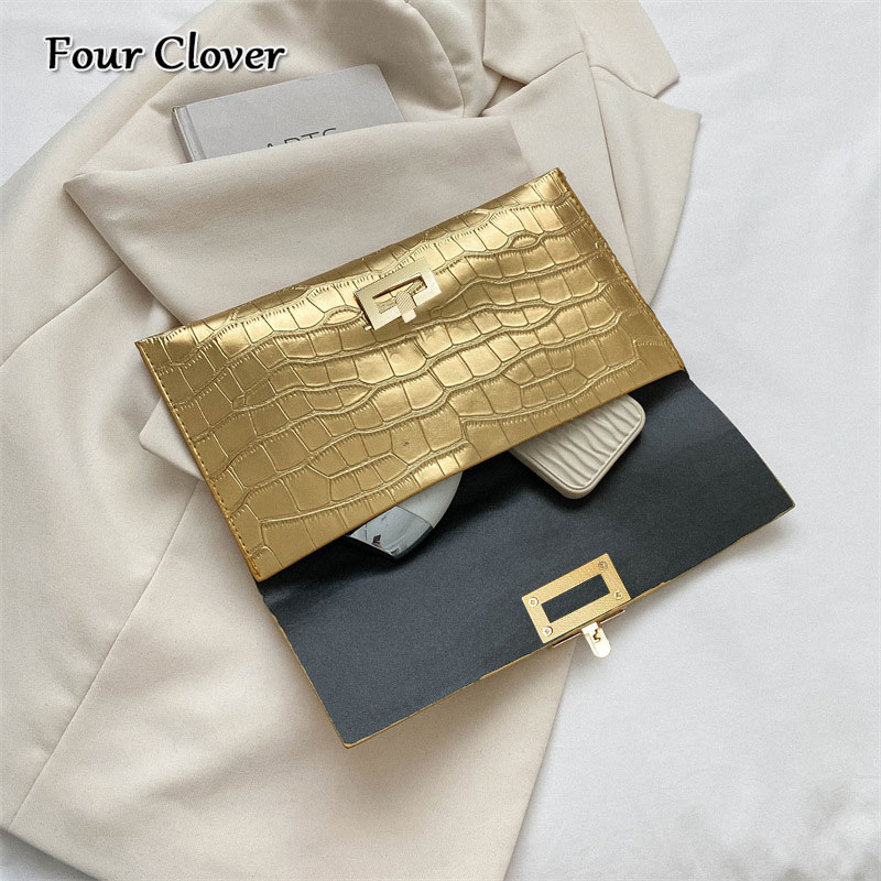 New leisure clutch with texture, small luxury shiny leather clutch, fashionable minimalist envelope bag for women, high-quality square handbag, dinner