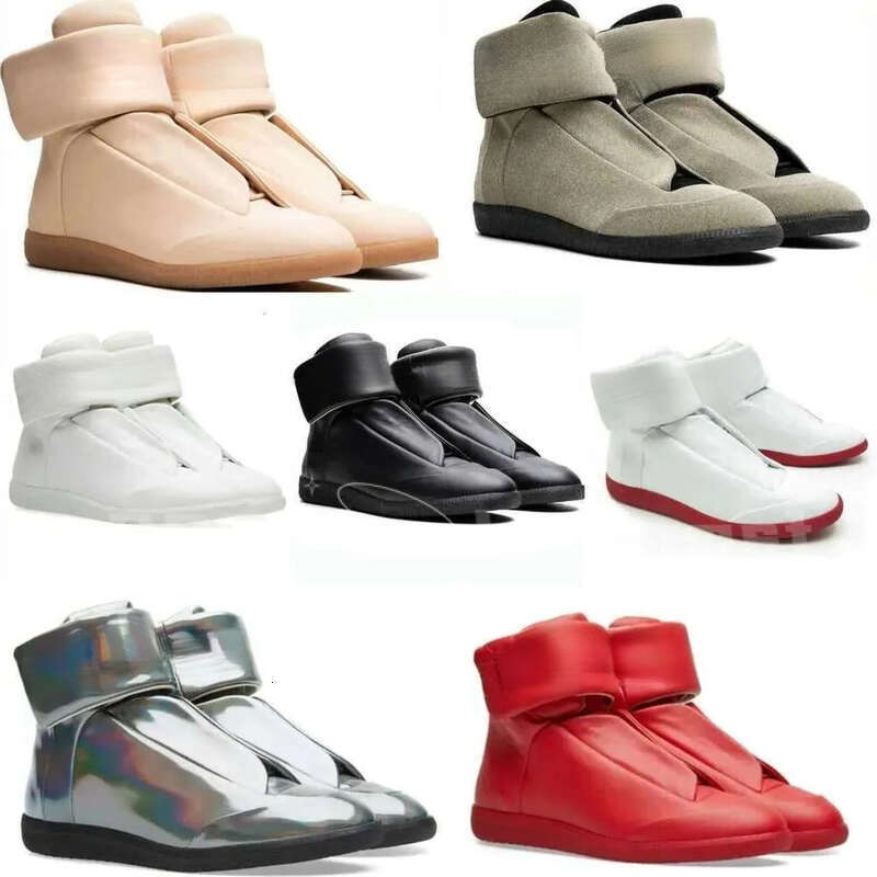 boots designer womens brand Mm22 Maison Future high top sneakers boots front touchstrap fastening leather round toe party dress technical casual boots