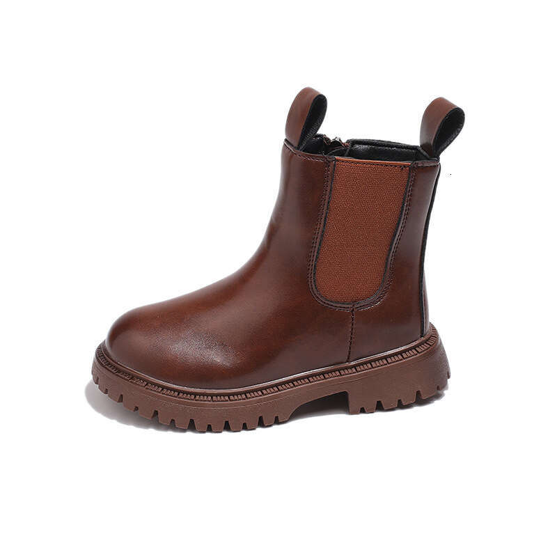 Ins British Style Martin 2025 Spring and Autumn New Korean Version Girls' Retro Chimney Boys' Thick-Soled Short Boots