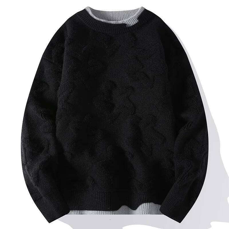 New Fashion Men Winter Knitted Outwear Casual Sweaters O-Neck High Quality Male Loose Pullovers Clothing 4XL