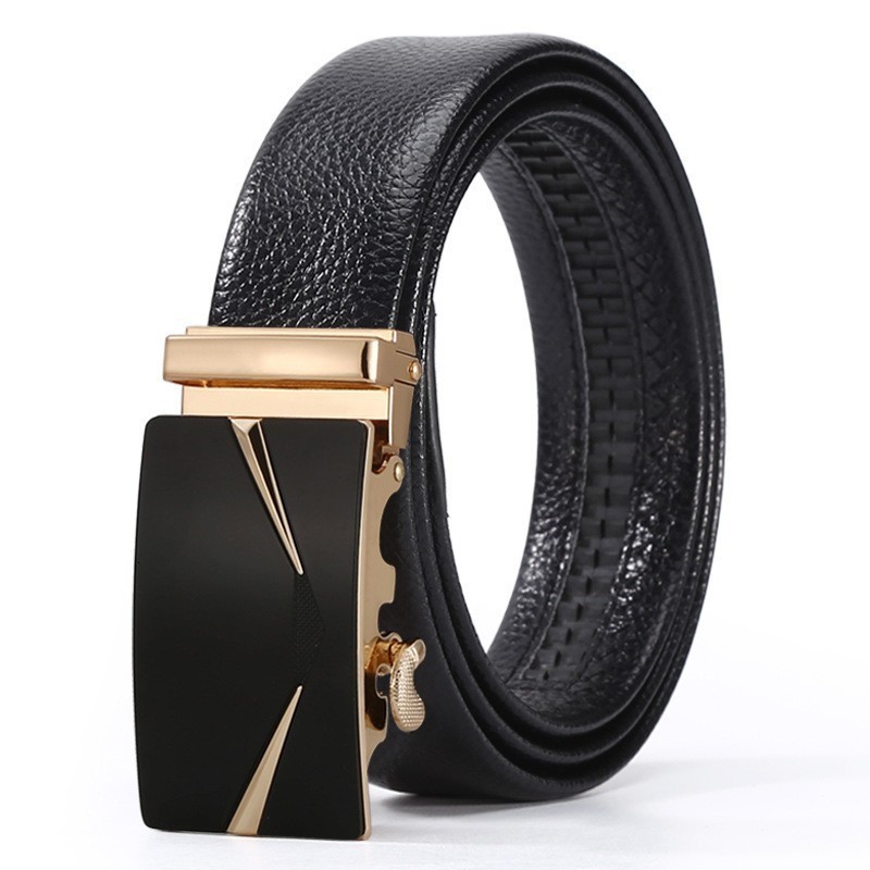 Mens Belt HighEnd Alloy Automatic Buckle Belt Premium Demon Eye Business Leather Belt 251110