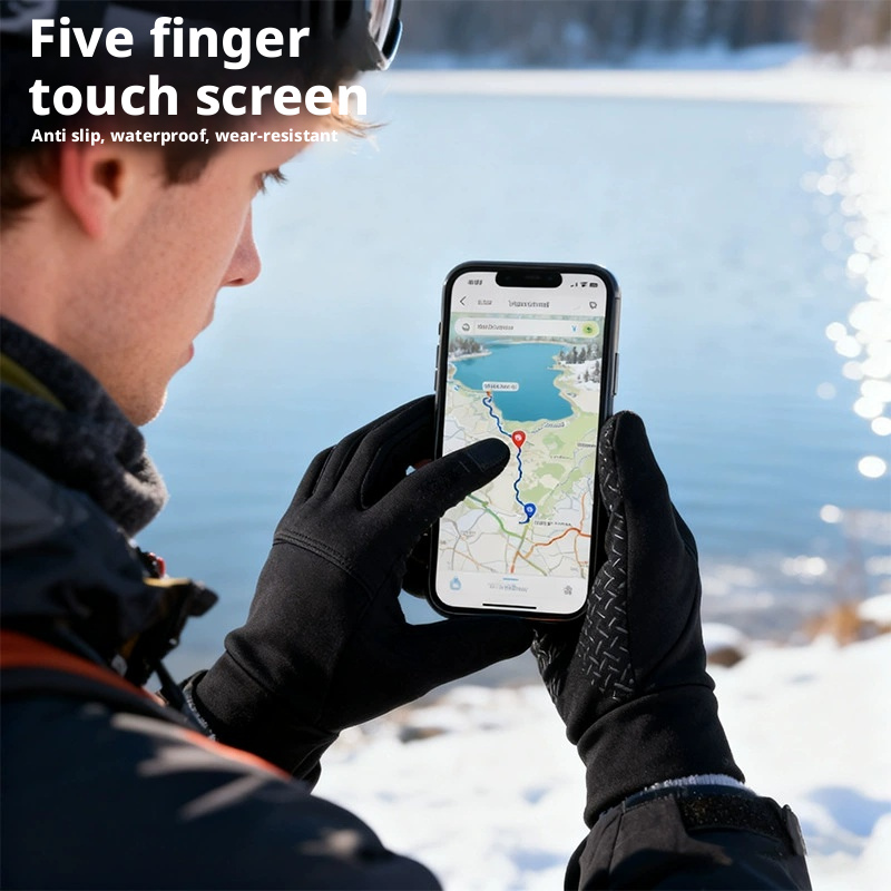 Gloves Touchscreen Ski Gloves - Water Resistant Anti-Slip Sports Gloves for Men Women, Warm Elastic Winter Gloves for Skiing Hiking Cycling WarmGL002