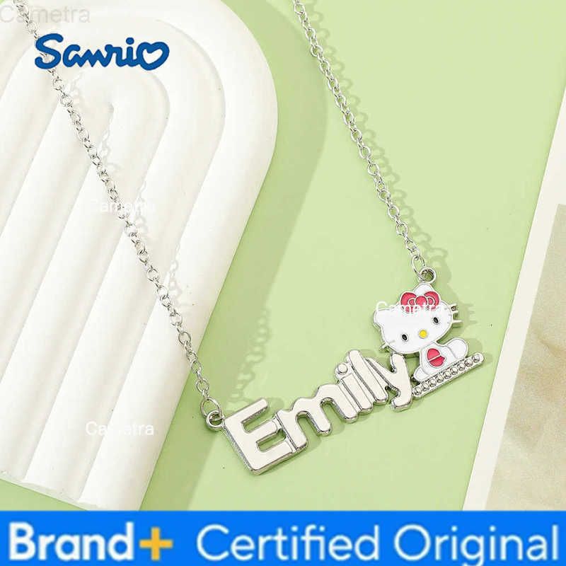 Sanrio New Hello Kitty Emily Word Pendent Anime Chain Cute Hot Girl Accessories Best Friend Birthday Gifts H251229