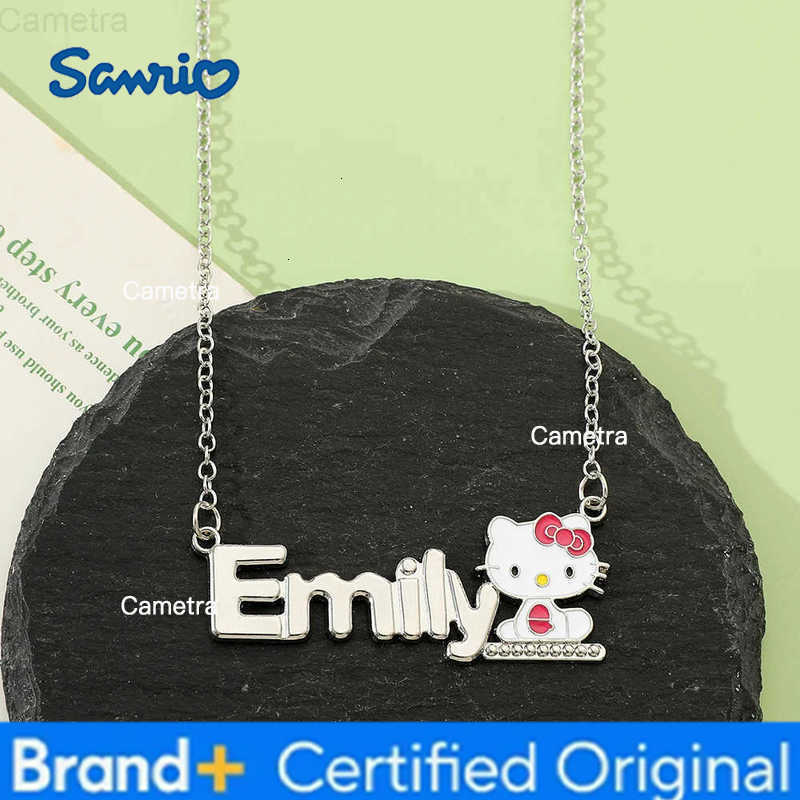 Sanrio New Hello Kitty Emily Word Pendent Anime Chain Cute Hot Girl Accessories Best Friend Birthday Gifts H251229