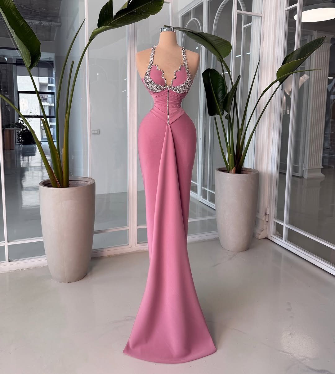 Saudi Arabic Mermaid Prom Dresses Luxury Beaded Party Gown Birthday Formal Occasion Evening Dress Customized For Women