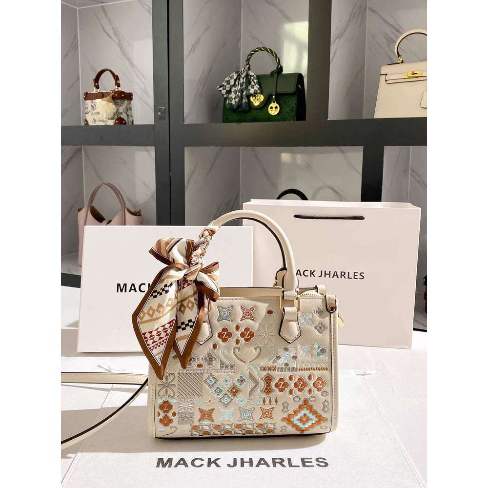 MACK JHARLES Chinese Style Heavy Embroidery Tote Bag for Women 2025 Autumn Winter New High-end Handbag