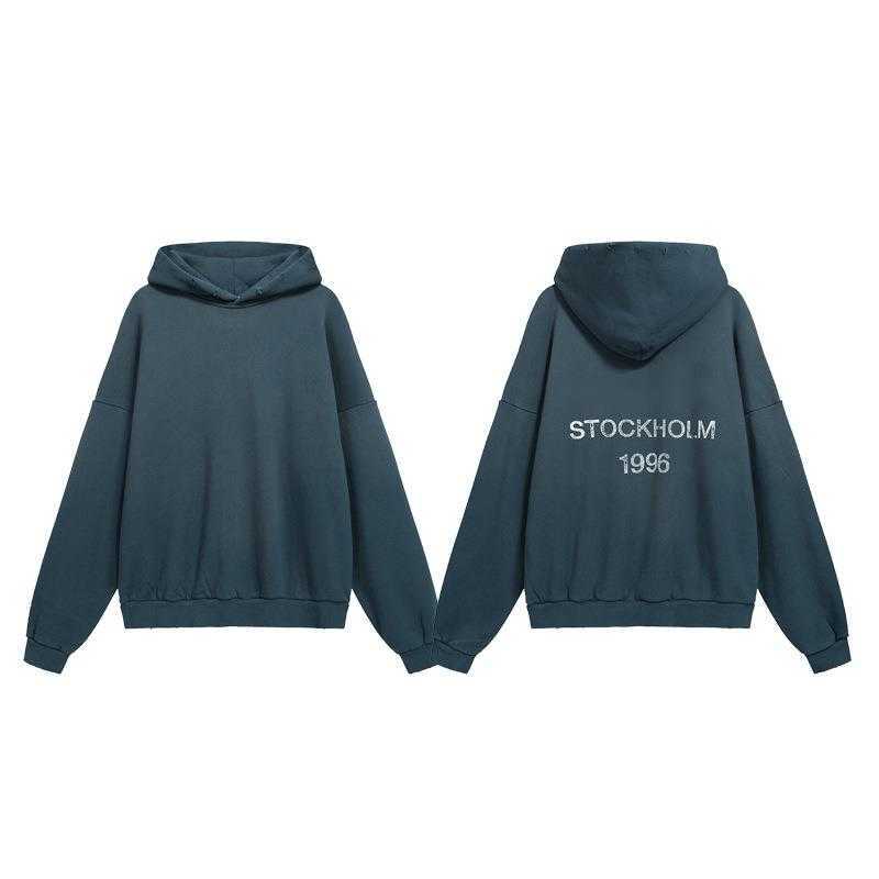 AC1996 Letter Washed Vintage Hoodie High Street American Style Unisex Loose Sweatshirt T251229