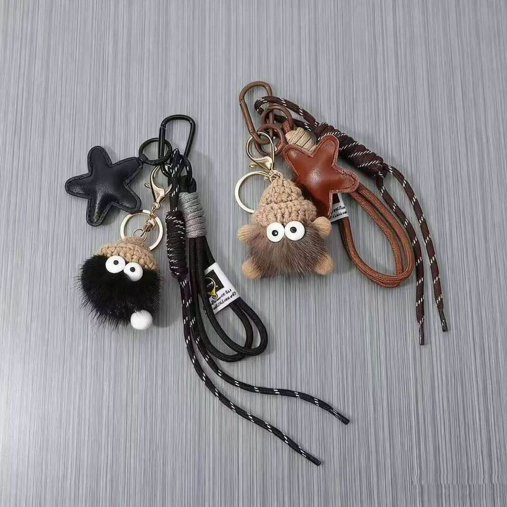 ZAKOL Cute Fashion Coal Fur Ball Doll Keychain Unisex Funny Casual Camera Bag Backpack Pendant Accessories Gift Wholesale