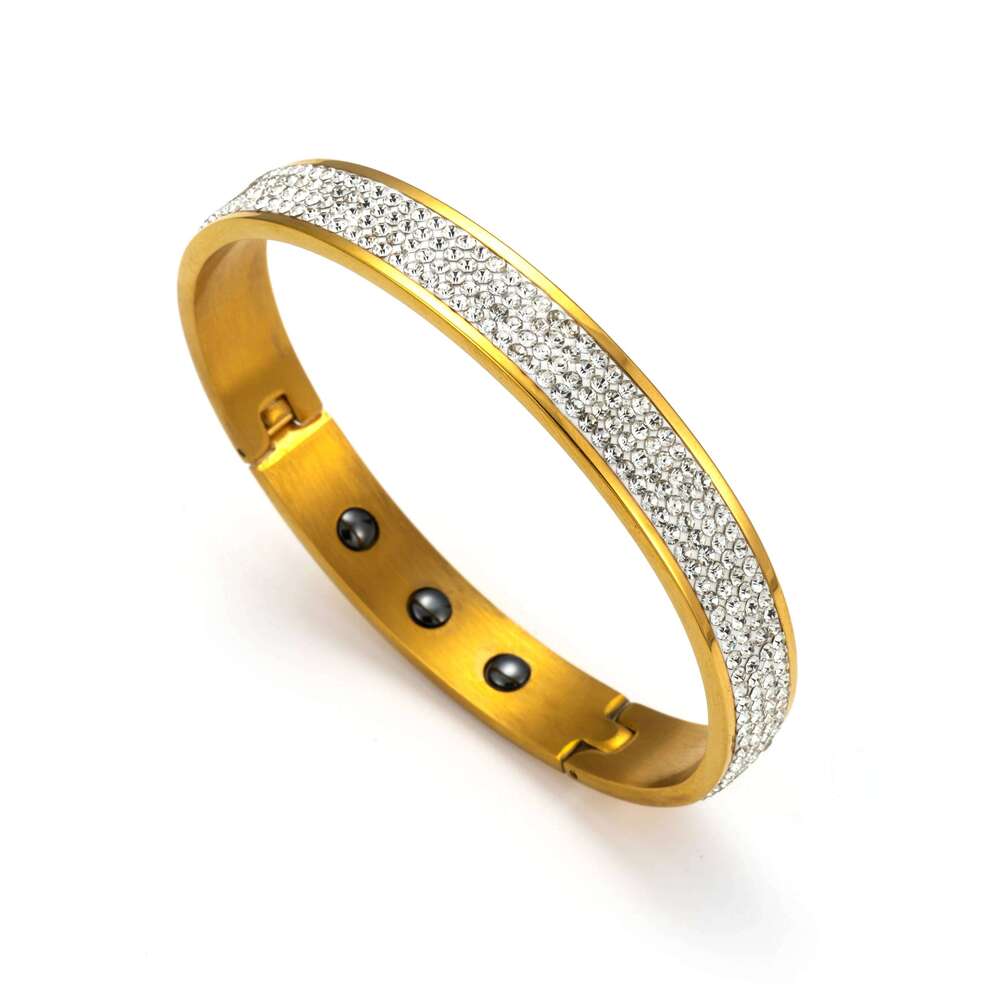 ZAKOL Buling Full Crystal CZ Stainless Steel Thick Bracelet Women Men Luxury Wrist Accessories Aesthetic Jewelry Gift