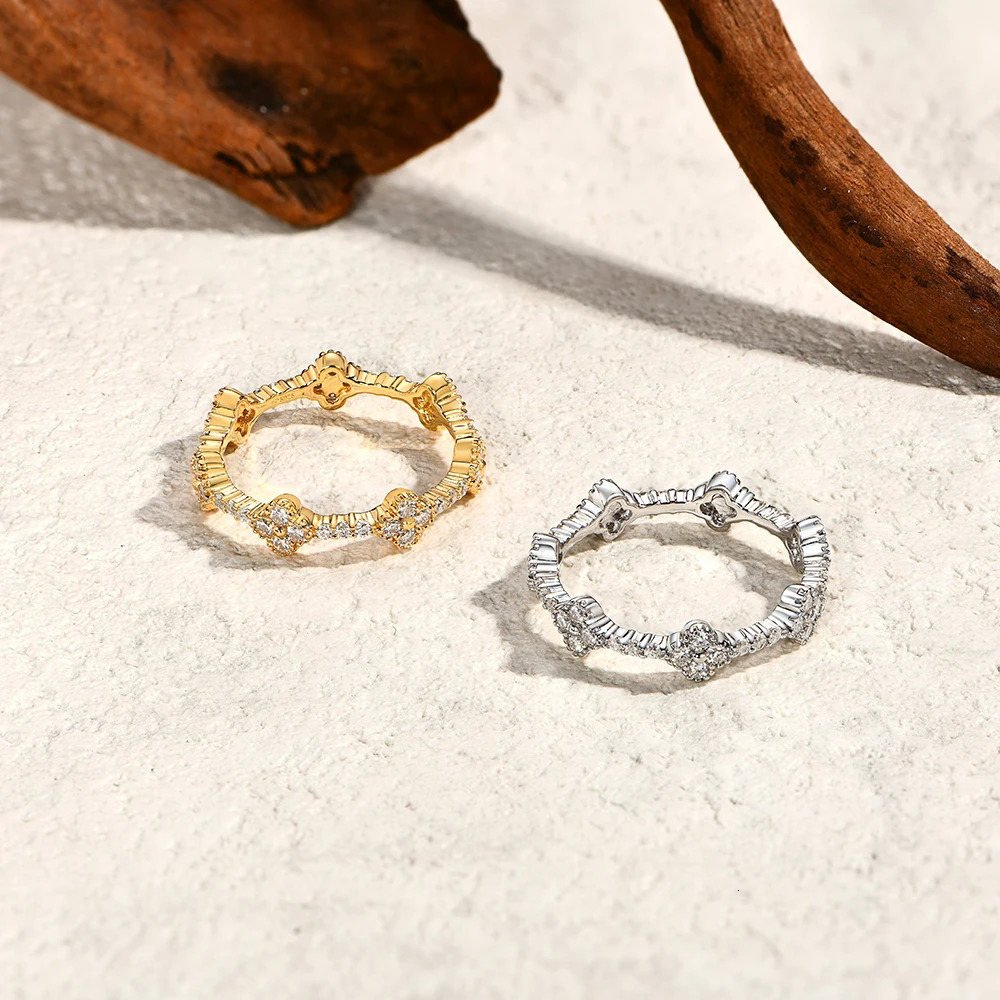 ATTAGEMS DVVS1 Ring for Women 100 Real 925 Sterling Silver Gold Plated Wedding Party Charm Fine Jewelry 251225