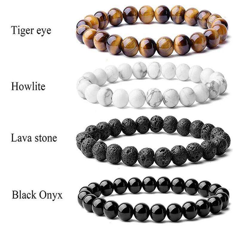 ZAKOL Bohemia Knit Adjustable Beaded Bracelets For Men Women Natural Stone Metal Weave Strand Wristlet Rope Jewelry Gifts