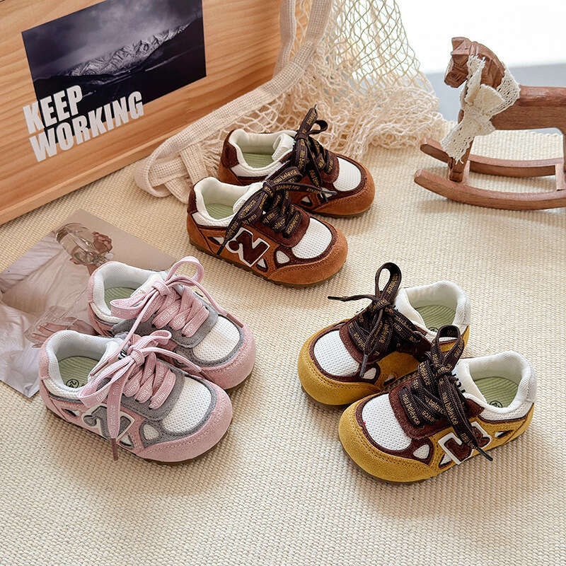 Children's Training 2025 Spring and Autumn New Korean Style Girls' Soft Sole Casual Sports Boys' Sneakers Forrest Gump Shoes