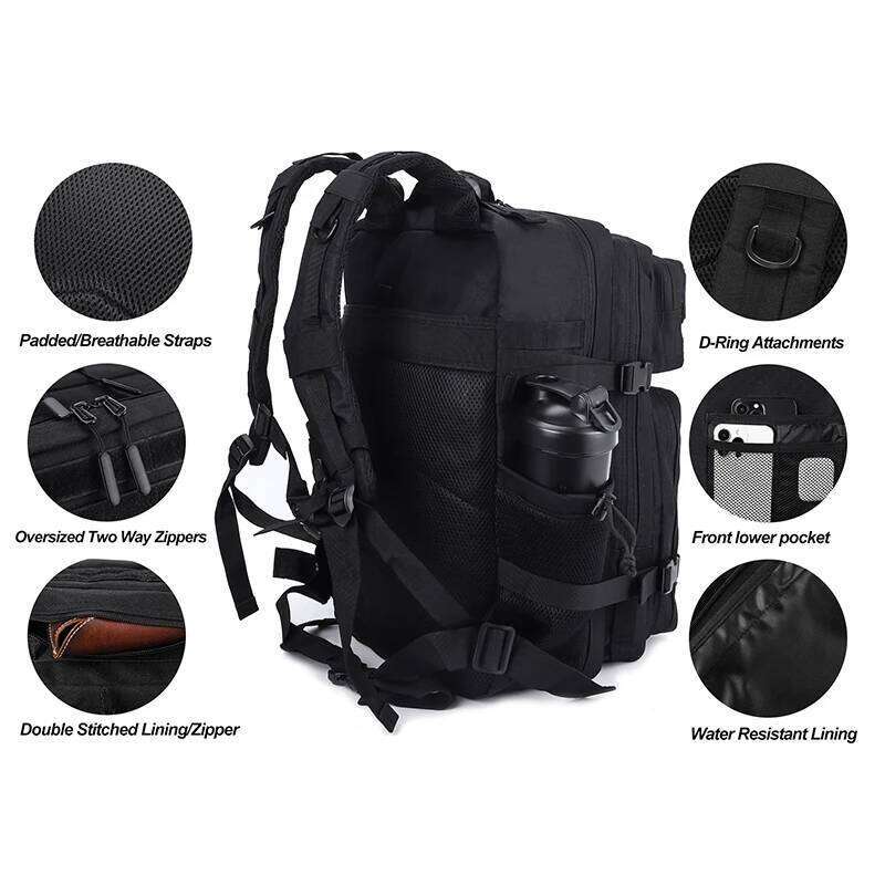 45L Meal Management Backpack For Men Women Tactical Adults Insulated Lunch Athletes Gym Bag Sports Daypacks With Bottle Holder