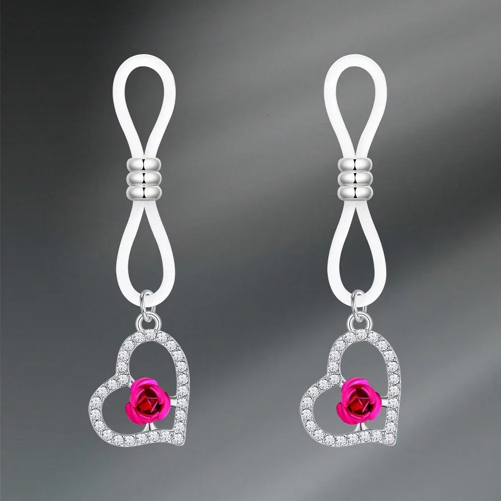 Non Piercing Nipple Rings Body Jewelry Nipple Piercing Nipplerings Heart CZ Dangle Nipple Rings Jewelry 251224