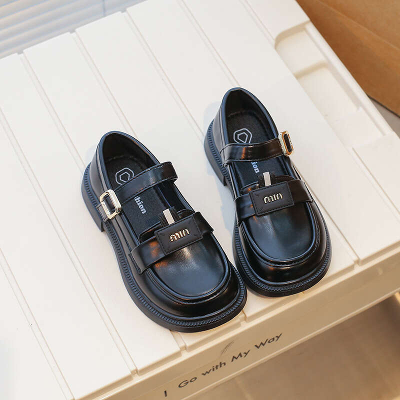Girls' British Style Little Leather 2025 Spring and Autumn New Soft Mary Jane Princess Children's Casual Thick Sole Single Shoes