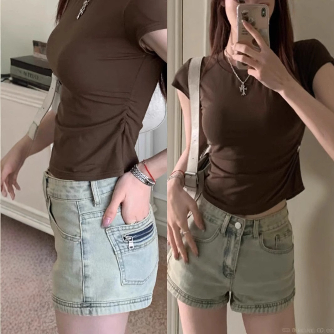 Best-Selling American Vintage Denim Shorts for Women - Summer High-Waisted Slimming Fashion-Forward Hot Pants