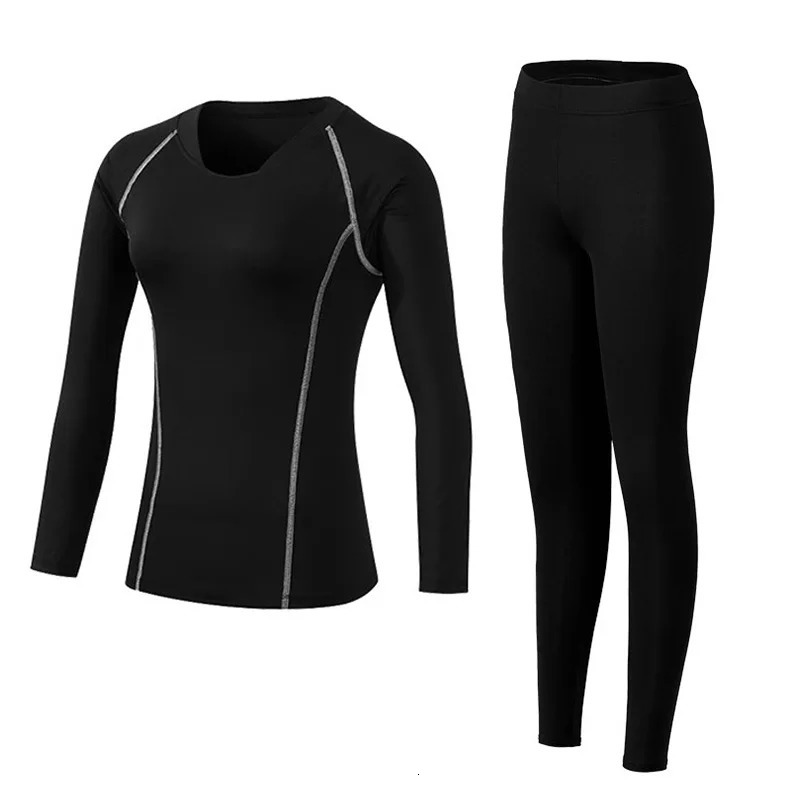 Women Girl Tracksuits GYM Fitness Long Tee Legging Tights Sport Running Set Jogging Skiing Basketball Football Clothes Suit W2 251219