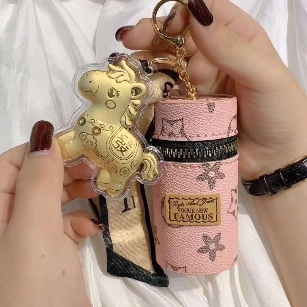Pony-shaped Key Chain Mini Lip Bag Bag Charm Earphone Case Pendant