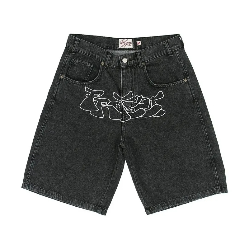 Y2K Streetwear ed Shorts Man Woman Clothing Harajuku Hip Hop Baggy Denim Gym Gothic Summer Basketball 251218