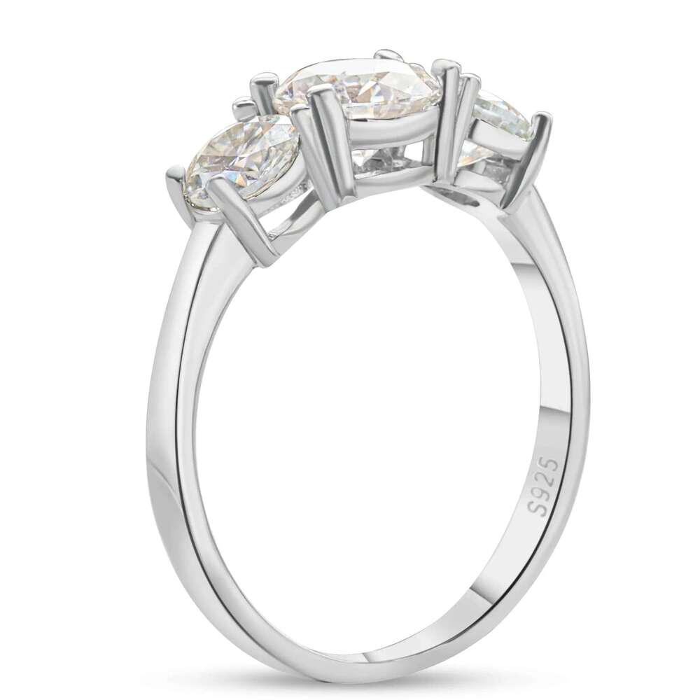 Luxury 925 Sterling Silver ring for charm lady with 2 Ct red color moissanite Pass Diamond Test Wedding Fine Jewelry gift f7b