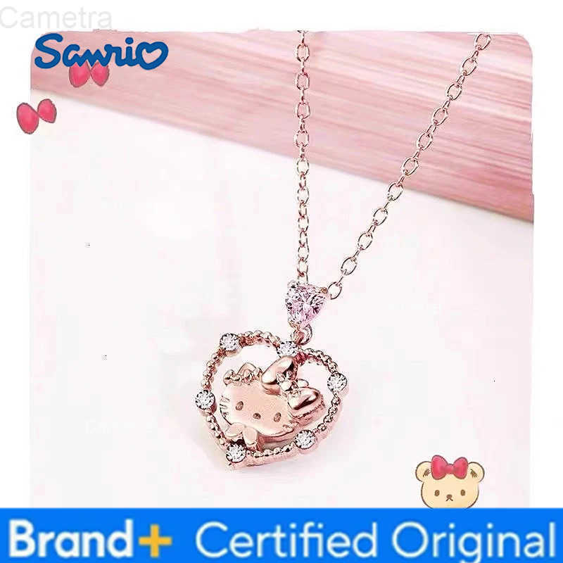Sanrio Sanrios Necklaces for Women Cute Hellokittys Zircon Choker Necklaces My Melody Kuromi Clavicle Chain Pendant Girls Gifts Jewelry H251229