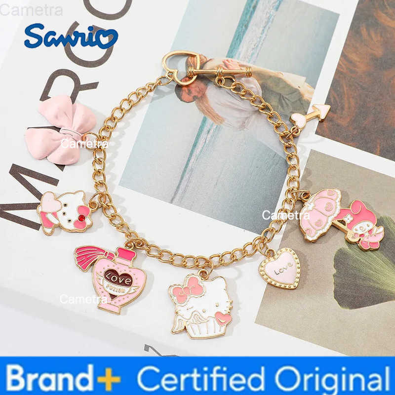 Sanrio Kawaii cartoon Hello Kitty Charm Bracelets For Women Bracelet Bangle Women Jewelry Gifts H251229
