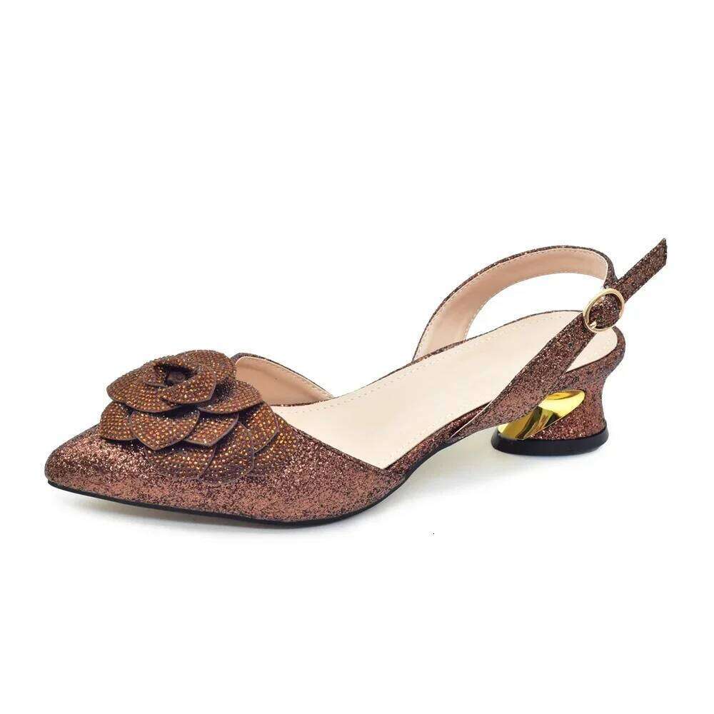 Fashion Shoe Nigeria Party Italy Italian And Bag Set For Rhinestone Pumps Women Shoes Luxury