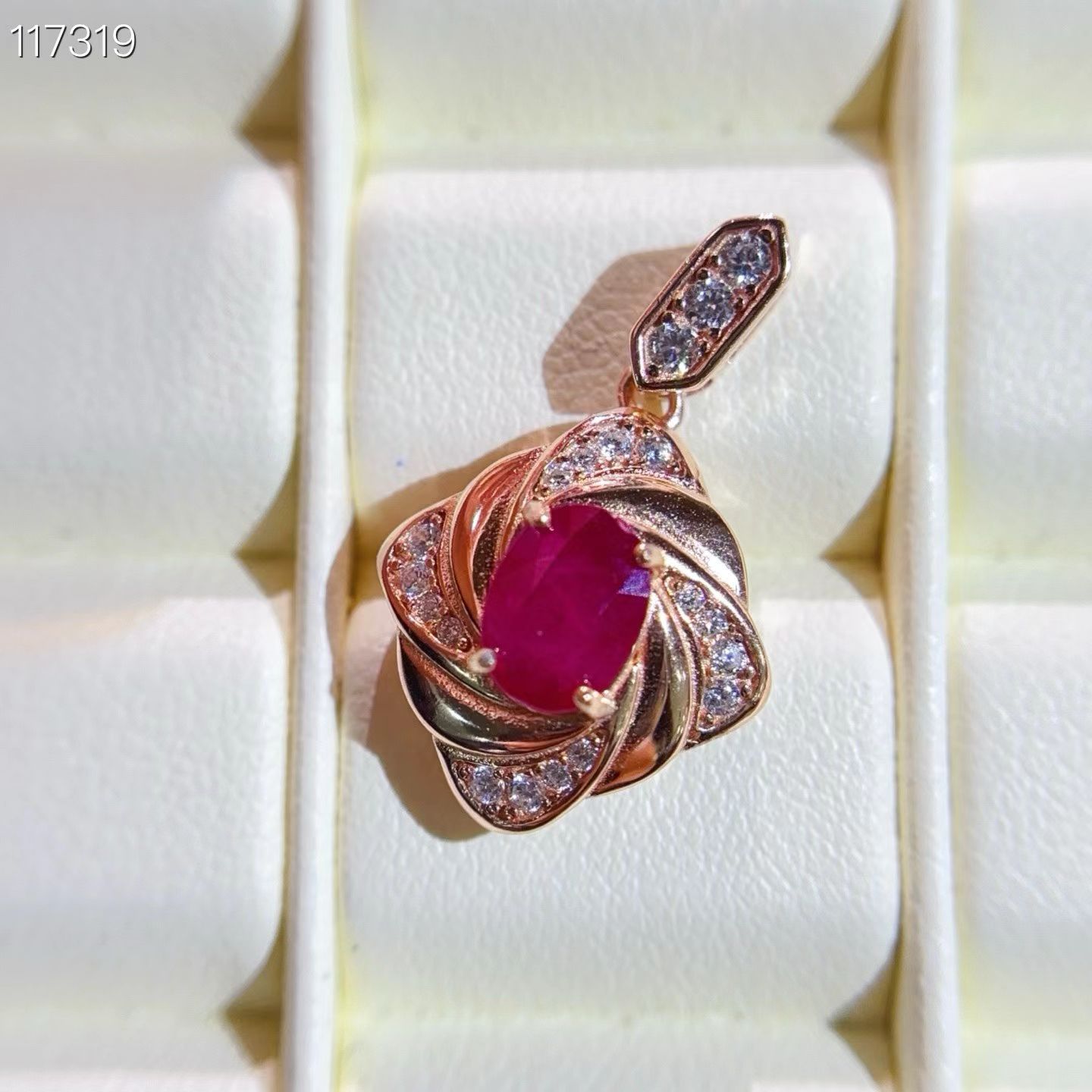 Classic design natural ruby pendant with certificate 925 silver necklace 6mm*8mm 1ct genuine ruby silver jewelry