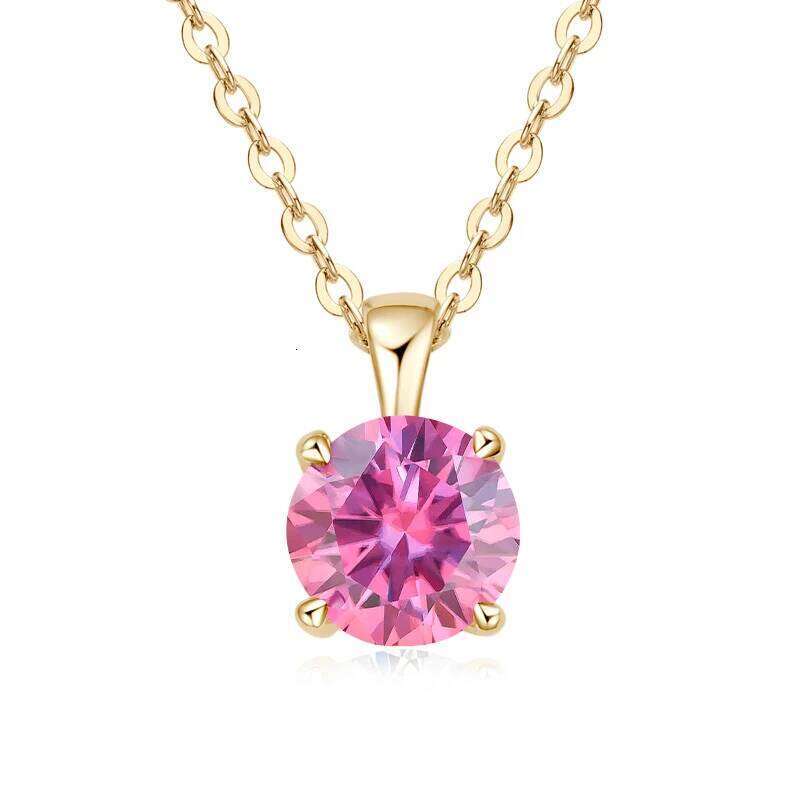 1.0 Ct Moissanite Pendants for Women Classic Wedding Necklace Original S925 Sterling Silver Jewelry b4d
